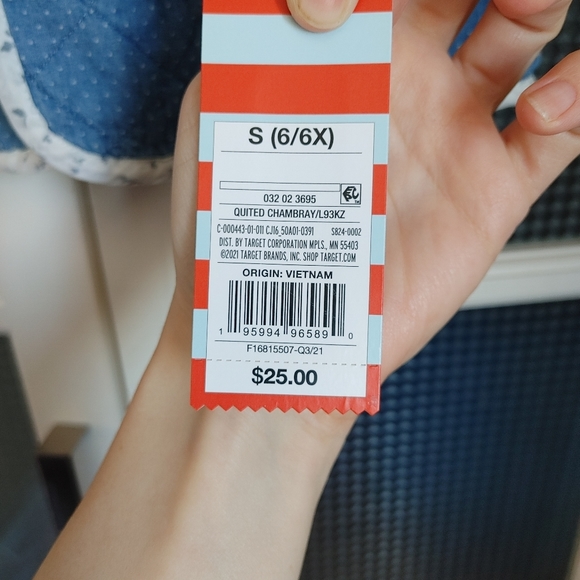 2/$35 Cat & Jack Girls 6/6x quilted button up sweater - Picture 7 of 8